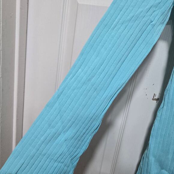 Line & Dot Blue Rib Knit Long Sleeve Sweater Dress Size M - Picture 7 of 7